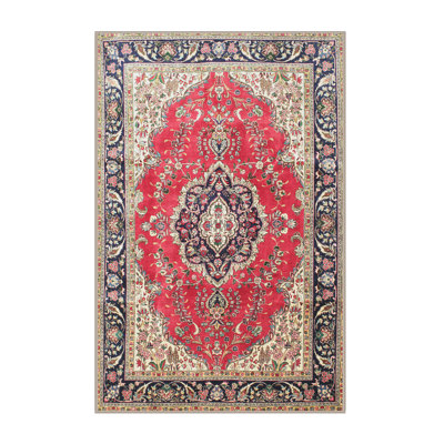 Tapis décoratif rouge kaliyah oriental