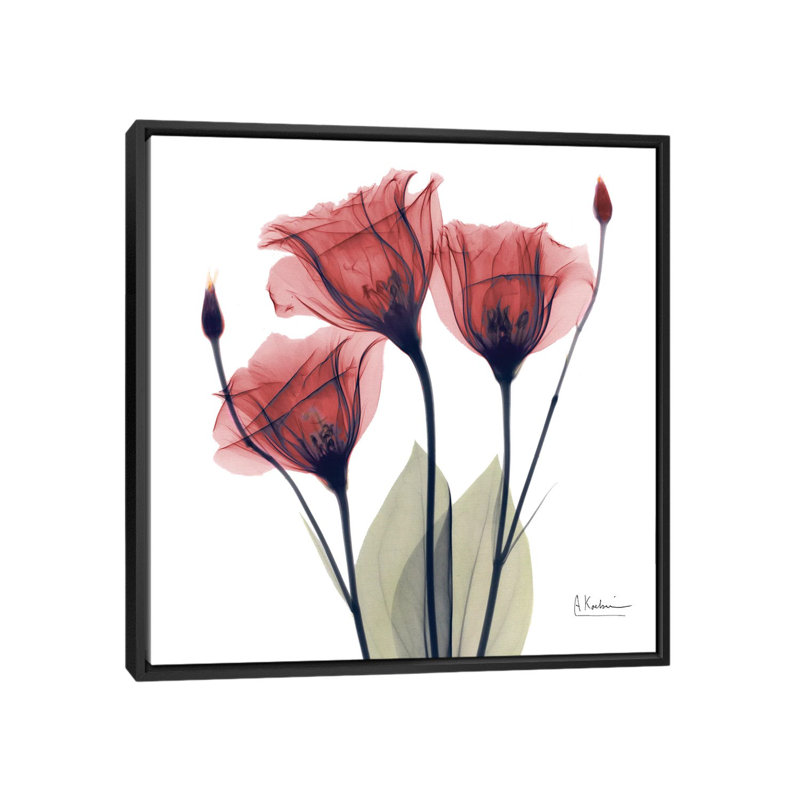 «Gentian Faith», reproduction d'impression sur toile, H 18 po x l 18 po x P 1,5 po, Toile avec cadre noir, Pas de tapis