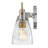 Easton Three-Light Bath Vanity Fixture w/ Clear Seedy Glass Shades