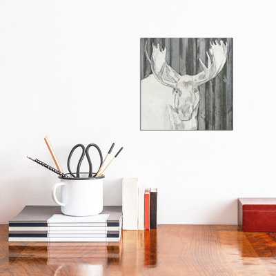 Barnwood Lodge Sketch II 1 Piece Wrapped Canvas Wall Art