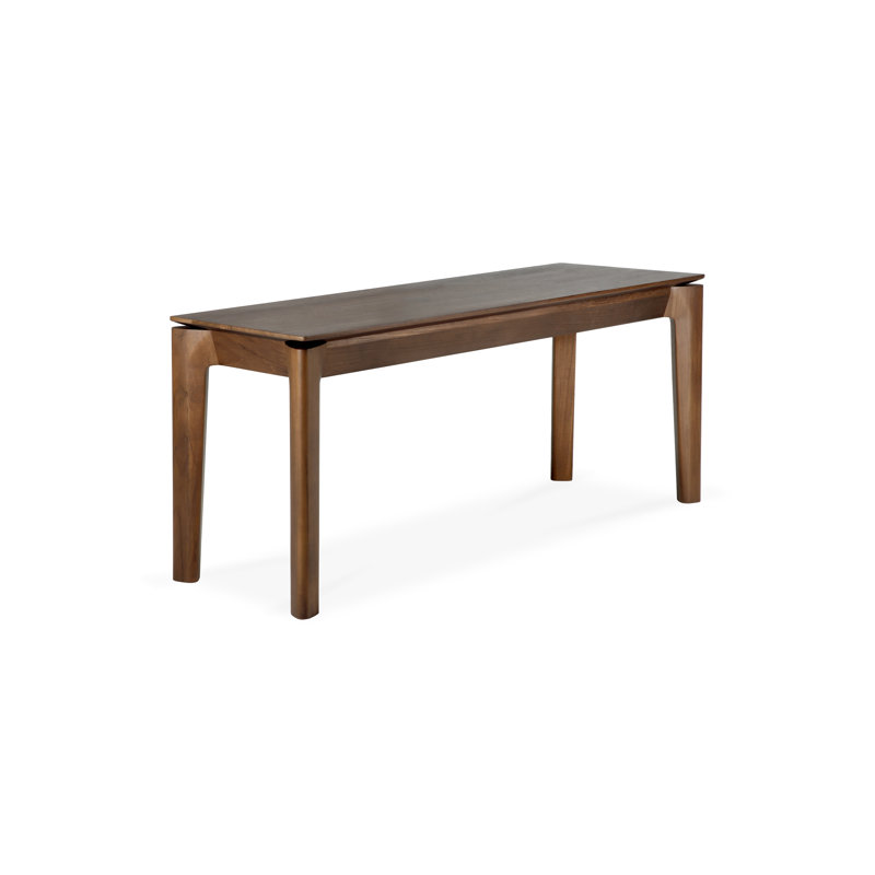 Bok Solid Wood Dining Bench, 18.1" H x 50" W x 13.8" D, Varnished Teak