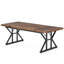 Farmhouse Dining Table, 71 Inch Wood Top, Metal Base-123406500-123406501