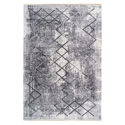 Whetzel Hand Woven Grey Indoor Rug