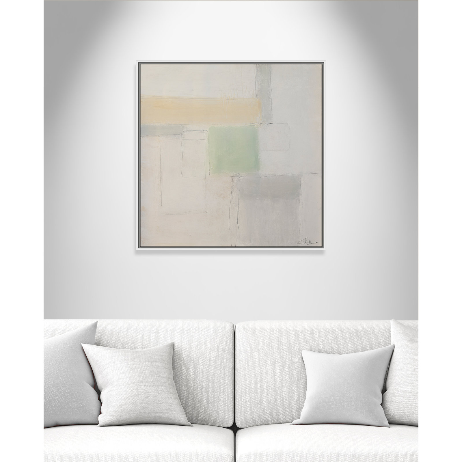 Veasey "Powder Room Whispers-I" Print, 31.5" H x 31.5" W x 2" D, White Framed