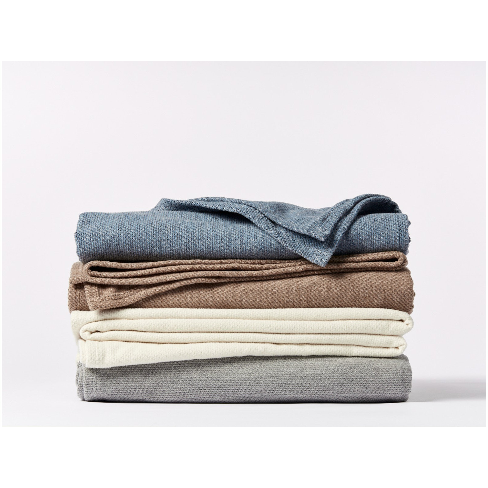 Sequoia Hand Woven Throw Blanket, Queen, Undyed