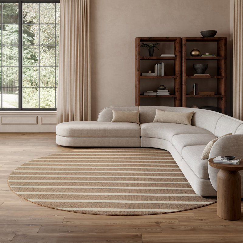 Positano 10' x Round Jute Ivory Modern Rug, Round 10', Jute Ivory