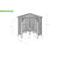 Valencia 200cm W x 200cm D Solid Wood Arbour with Bench