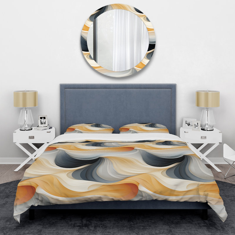 Literie Coastal Reflections III, Housse de couette pour grand lit et 2 taies décor