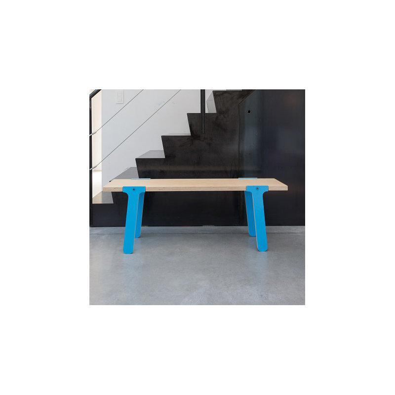 Giedi Upholstered Bench, Iris Blue