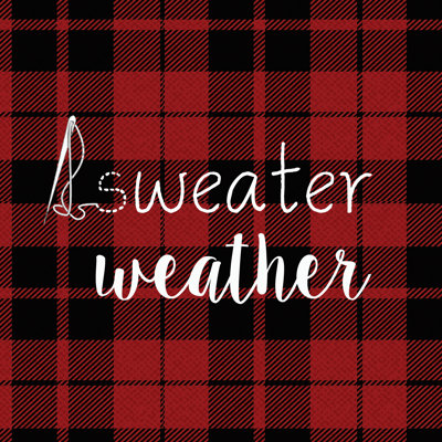 Sweater Weather Plaid - Wrapped Canvas Print