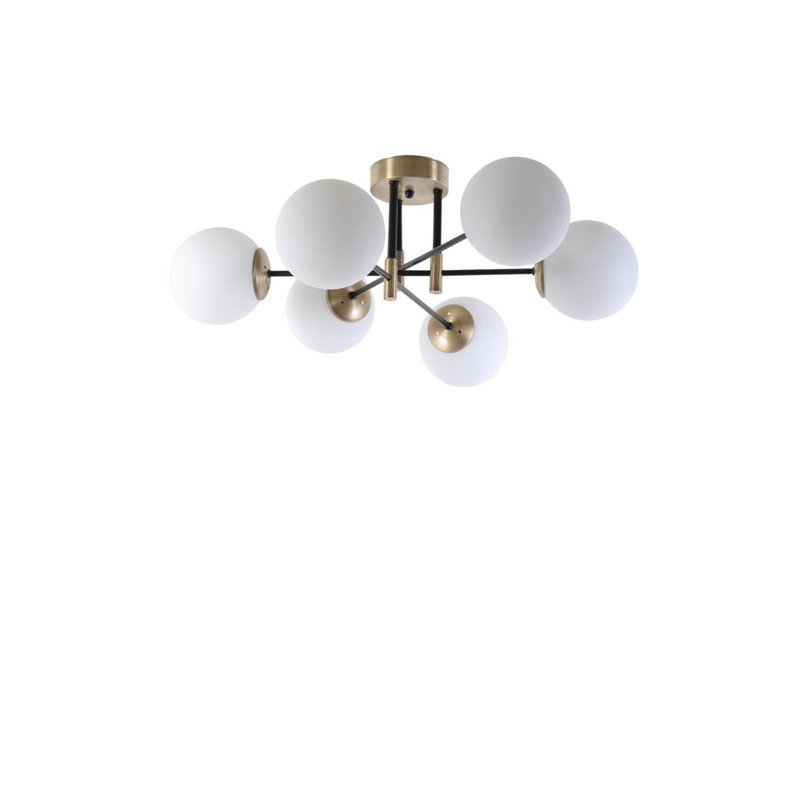 Witsham 6 - Light Sputnik Chandelier, Gold, White