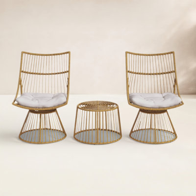 Fiona 2 - Person Patio Conversation Set with Cushions
