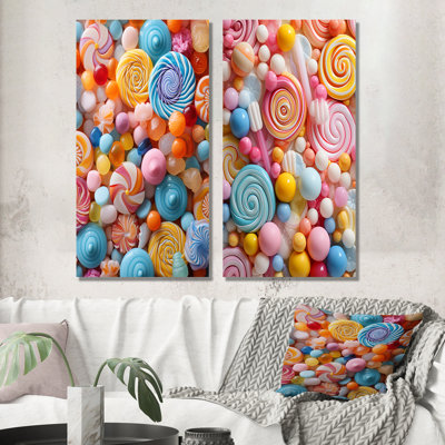 Popart Candies Dessert - Ensemble de 2 impressions de desserts en métal