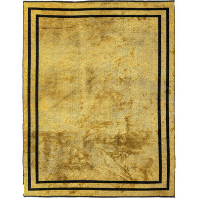 Rapture Cotton/Acrylic/Rayon Ebony/Olive Green Area Rug