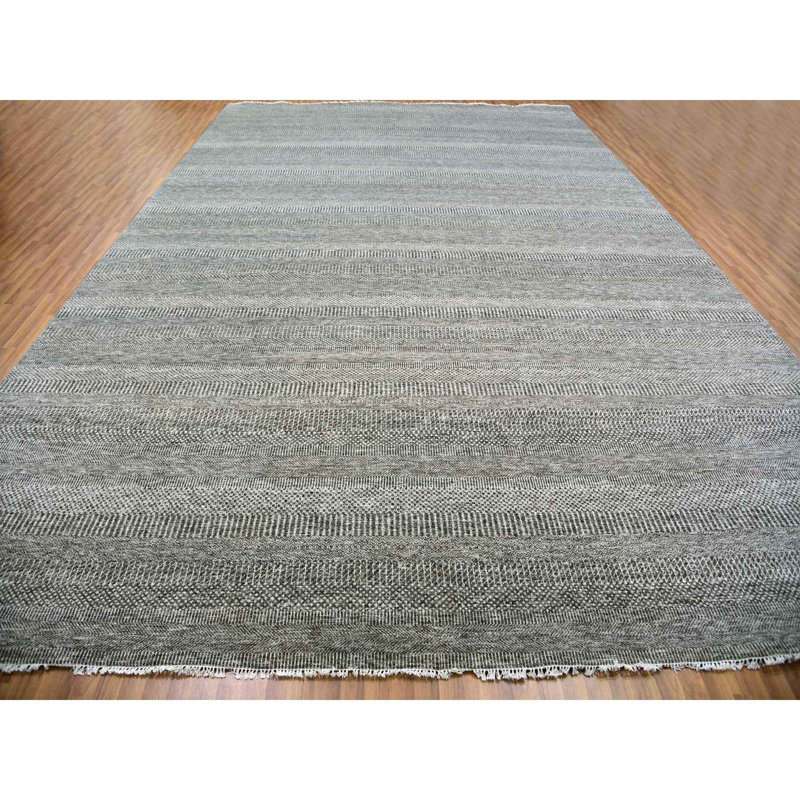 Tapis surdimensionné gris en laine noué à la main 12 pi x 17 pi 10 po 12 pi x 17 pi 10 po 77BC791701D44A1FBA4A10FF0F6BC8F4
