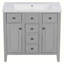 Base de meuble-lavabo simple 35,98 po seulement en gris