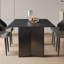 Table de salle à manger moderne en marbre noir-110776783