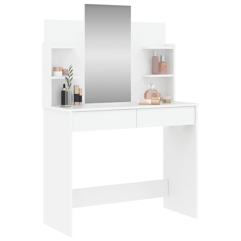 vidaXL Dressing Table with Mirror Storage Makeup Vanity Table Desk Furniture