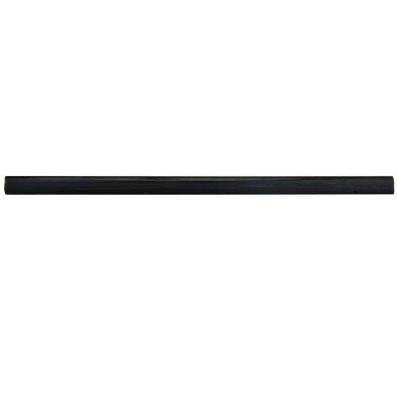 Twist 11.8" x 0.5" Glossy Ceramic Quarter Round Tile Trim in Black