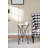 26” Black Metal Side Table with Glass Top, Mobile Accent Table with Caster Wheels for Living Room, Entryway, Bedroom, or Office-503023276-474656368