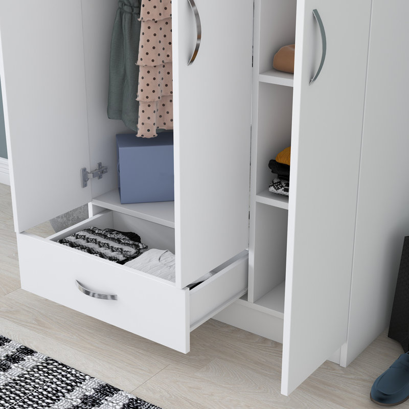 Hovag 3 Door Manufactured Wood Wardrobe
