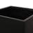 Black Square Outdoor Planter - 22.04In W X D 18.24In H, Lightweight Concrete, Long-Lasting Large Square, Black,