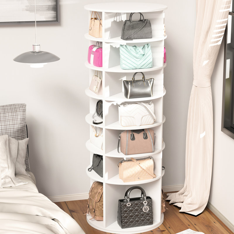Organisateur de chaussures 7 pièces, économise de l'espace, armoire tournante blanche Option 360, 7 pièces, look