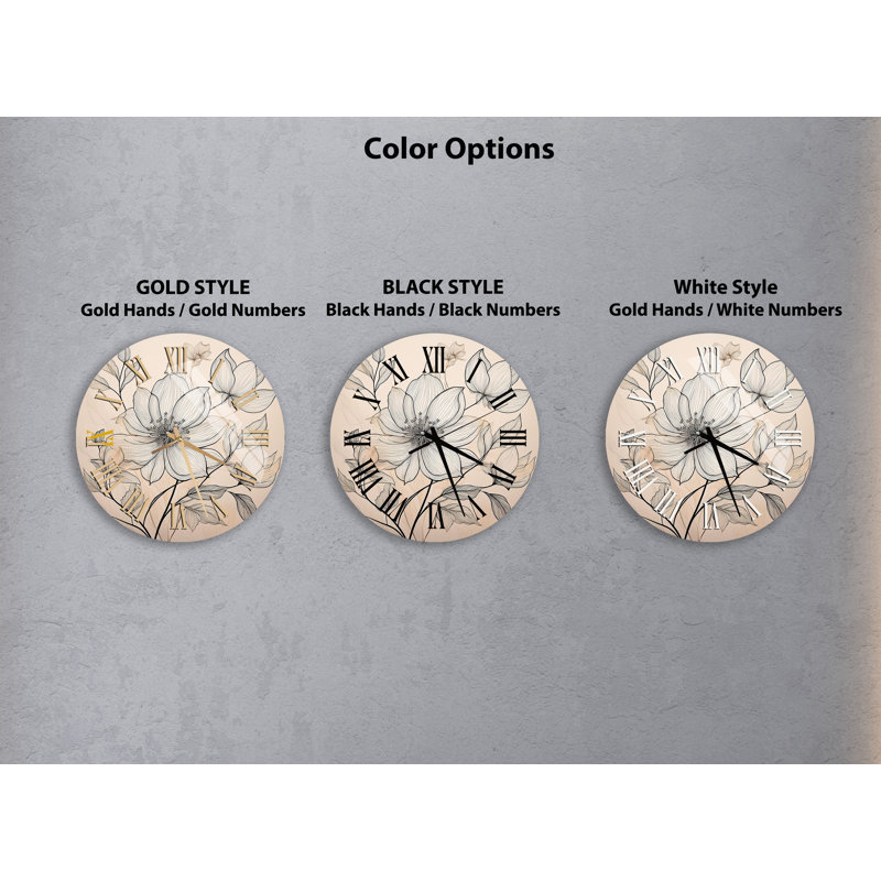 Horloge murale Elegant Minimalist, Blanc