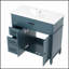 Meuble-lavabo bleu 36 po avec lavabo, structure durable, panneau de fibres à densité moyenne, rangement spacieux et design moderne pour tout décor
