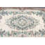 Tapis turc beige tissé à la main à motif floral décoratif pour la maison et le plancher