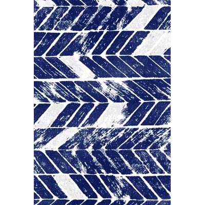 Motif à chevrons bleu marine