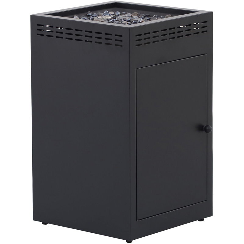 Rectangle Steel Propane Smokeless Fire Column