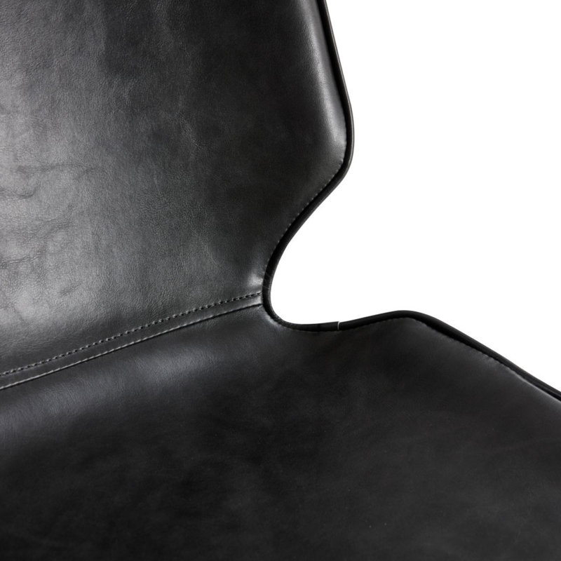 Tabourets de comptoir en cuir Meztli Leftwich, Noir, Tabouret de comptoir (siège d'une hauteur de 25 p