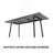 55.12-70.87" Expandable Modern Kitchen Dining Table, Rectangular MDF Dining Table For 4-6 People, Medieval Industrial Style, With Black Metal Legs