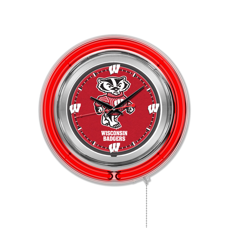 Horloge murale 15 po NCAA, Badgers de Wisconsin