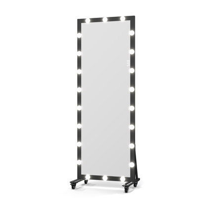 Miroir pleine grandeur Hollywood avec 3 modes de couleur et commande tactile pour le vestiaire et la chambre à coucher, 63 po x 24 po