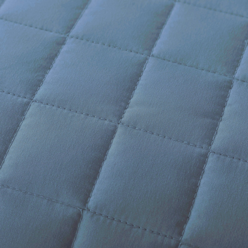  Couverture à tissage géométrique, Simple, Brume bleue