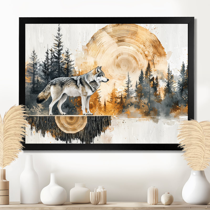 Grath - Animals Wall Art, Single Picture Framed Print, 30" H x 40" W, Black