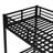 Metal Bunk Bed with Trundle, Black-114313895
