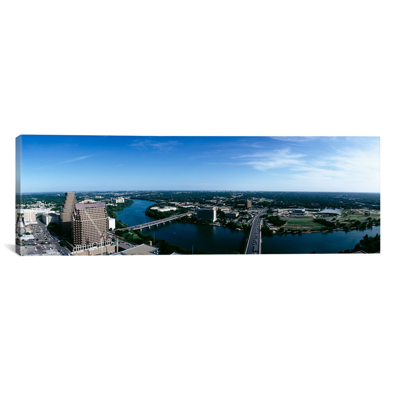 Panoramique austin, texas, reproduction de photo sur toile, H 12 po x l 36 po x P 1,5 po, Toile tendue