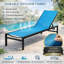 Chaise longue d'extérieur Kozyard, chaise longue de piscine réglable en aluminium, revêtement en textilène, inclinable en cinq positions, position allongée à plat, idéale pour la piscine et le jardin (bleu).-98057587