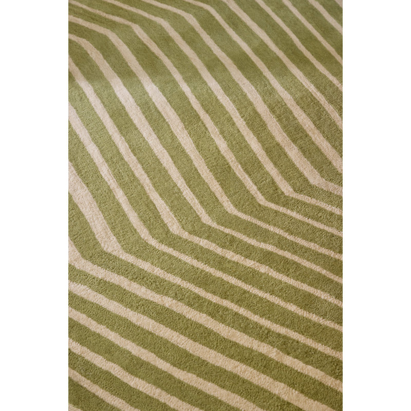 Kalasääski Light Green | 134007, Rectangle 6'7" x 9'2", Light Green