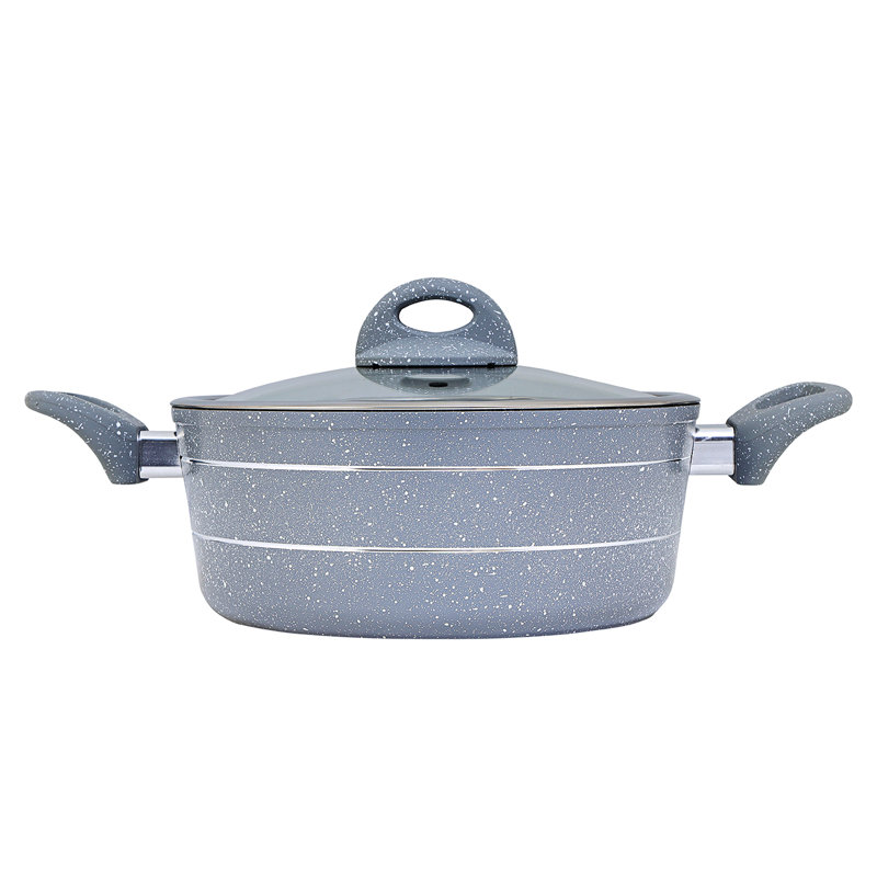Royalford Non-Stick Aluminium Round Casserole Dish, 32cm W, 1.6 L