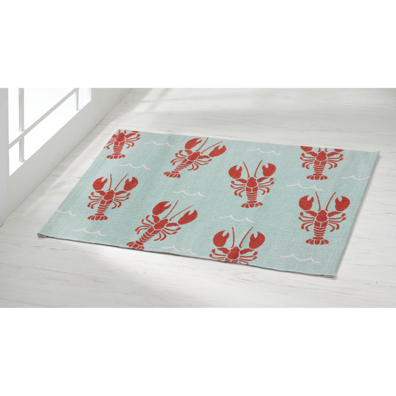 Tapis d'intérieur imprimé homard