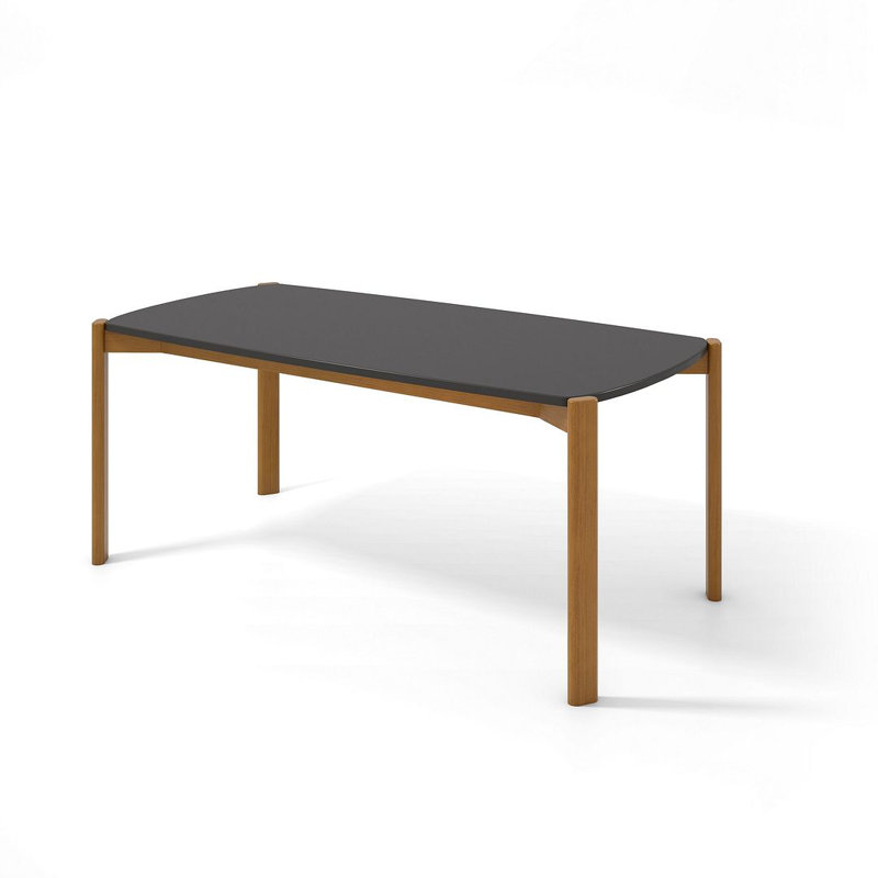 Table de salle à manger Gales, Noir mat, L 35,43 po x L 70,87 po