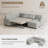 Chenille Sleeper Sectional L Shaped Modular Sofa Bed With Storage Space-1031577489