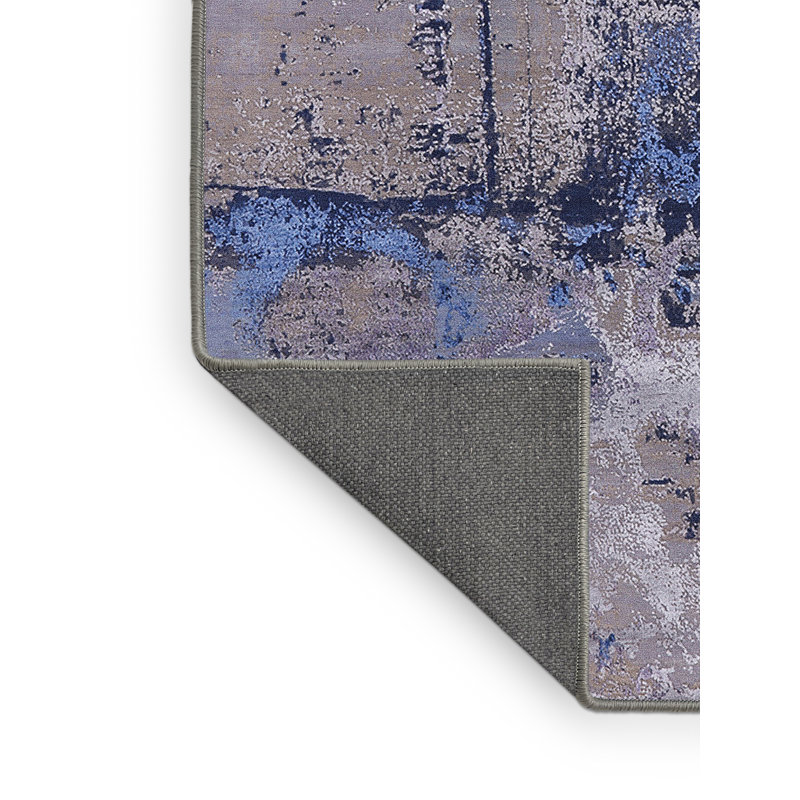 Tapis bleu / gris Brodi, Rectangle 3 pi x 5 pi