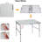 Adjustable Folding Outdoor Table, Portable Aluminum Patio Camping Table-134292192