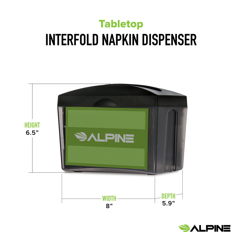 Commercial Interfold Table Top Napkin Dispenser with Advertisement Space