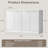 55.1" W Wood Sideboard With 4 Doors-1390425284